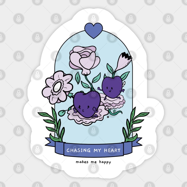 Heart Chasing - Hearts in a Glass Jar Sticker by JettDes